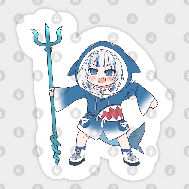 Gawr Gura Chibi Sticker by Kent